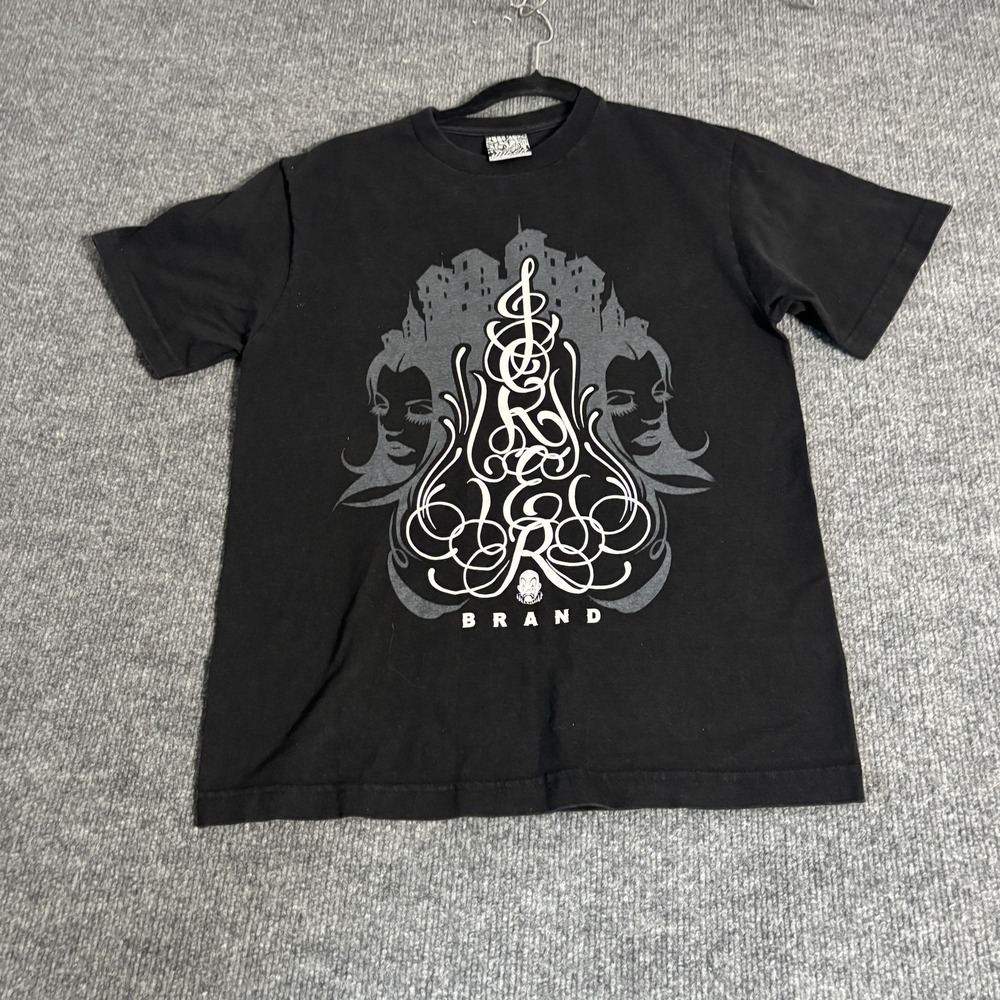 Vintage Joker Brand Shirt Mens‎ Small Black Graphic Streetwear Made USA 2000s
